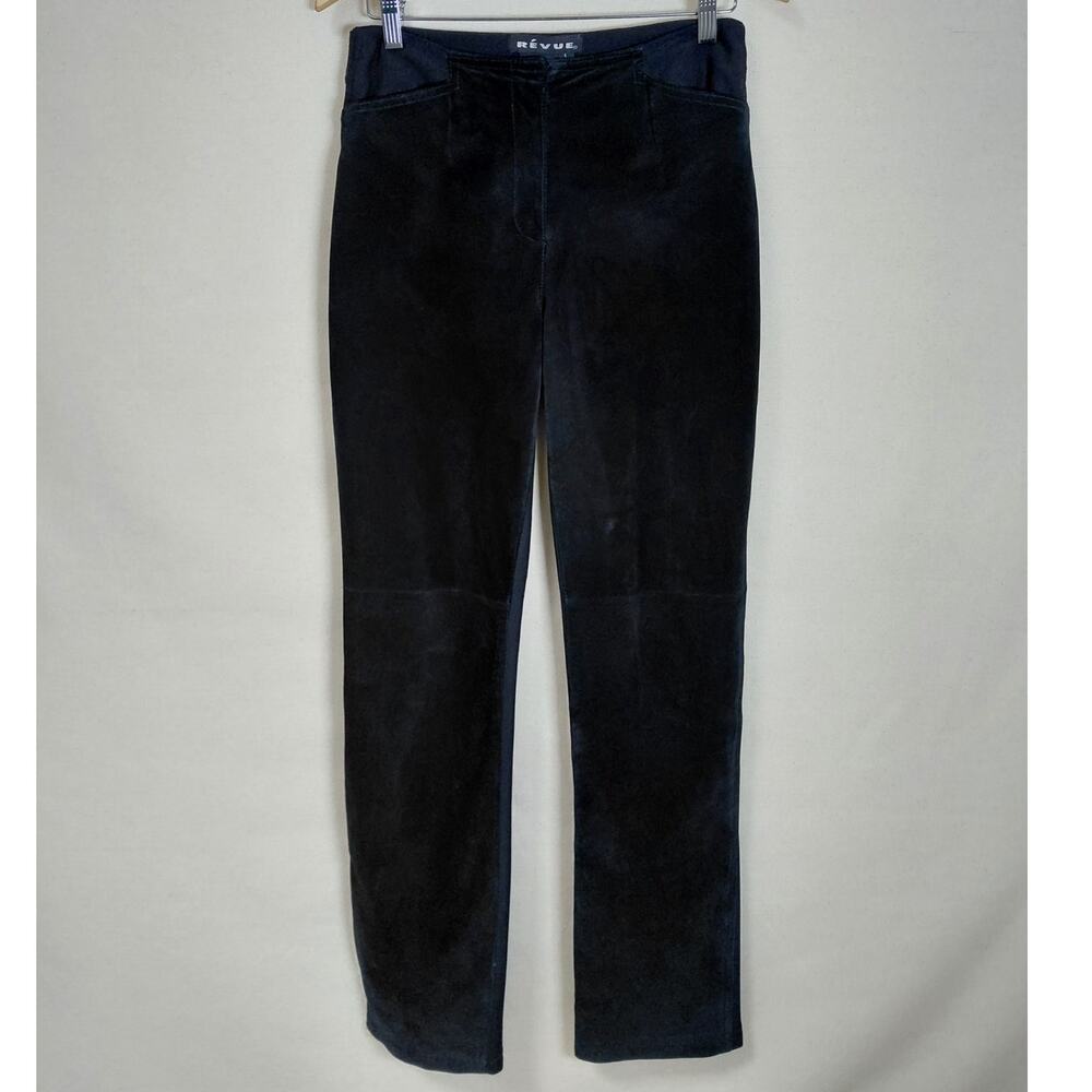 Révue Leather Blend Black Lined Pants Women Size 6